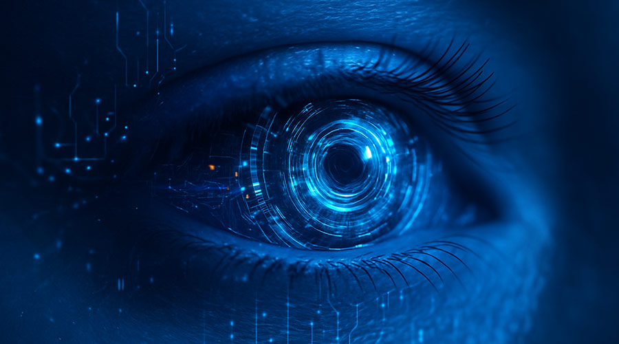 Digitalisierung Auge Netz